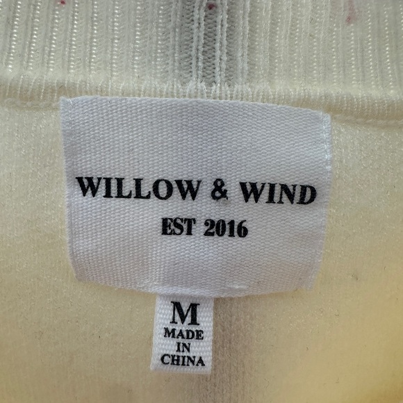 Cream Sweater with Pink Bow Design - Picture 3 of 6